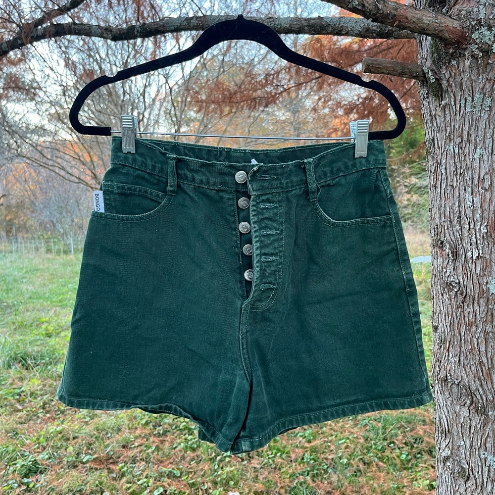 BONGO vintage Forest Green High Waist Women's Shorts